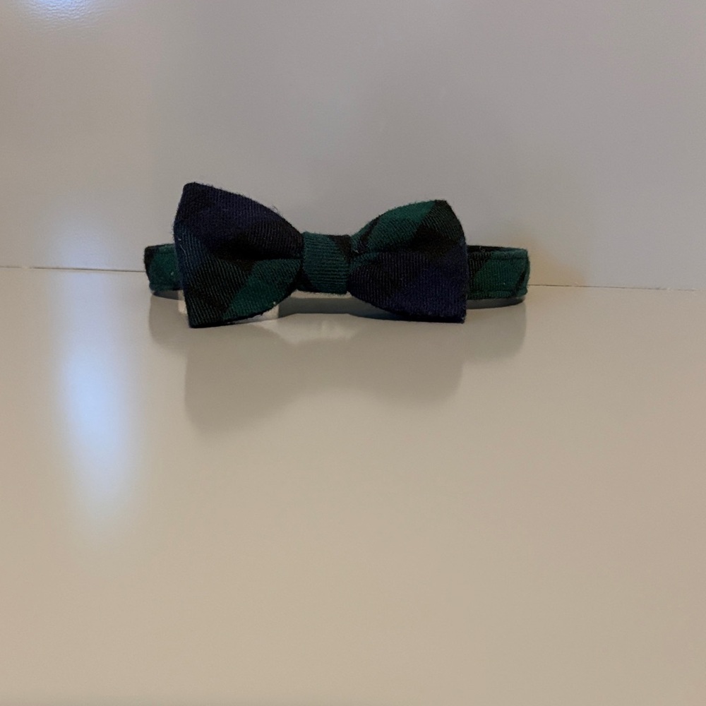 Janie and Jack Green and Blue Kids Bow Tie
